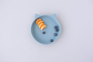 Toddler Plate with Suction - Blue