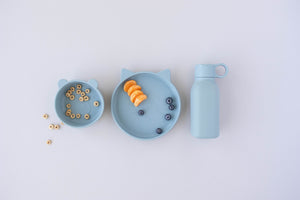 Toddler Plate with Suction - Blue