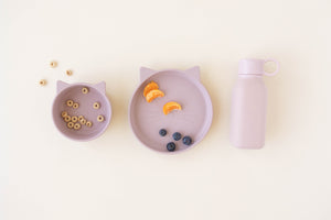 Pink Trio Set  (Bowl, Plate, Water Bottle)