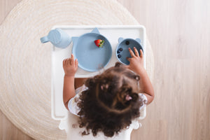 Toddler Plate with Suction - Blue