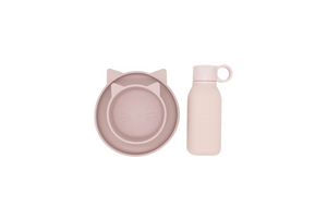 Pink Trio Set  (Bowl, Plate, Water Bottle)