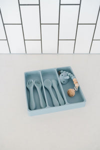 Children Utensil Drawer Organizer Set - Blue